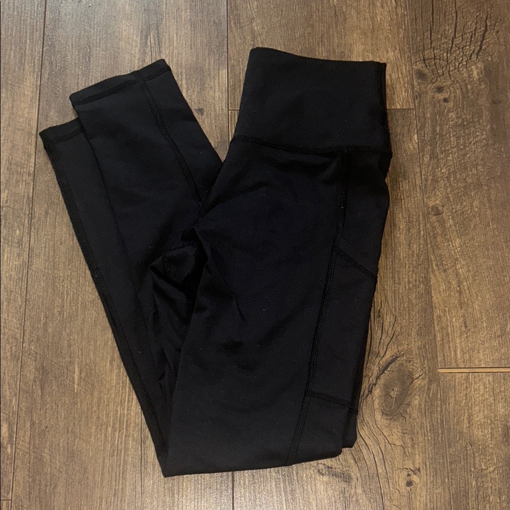 Black Aerie High-Waist Leggings w pockets